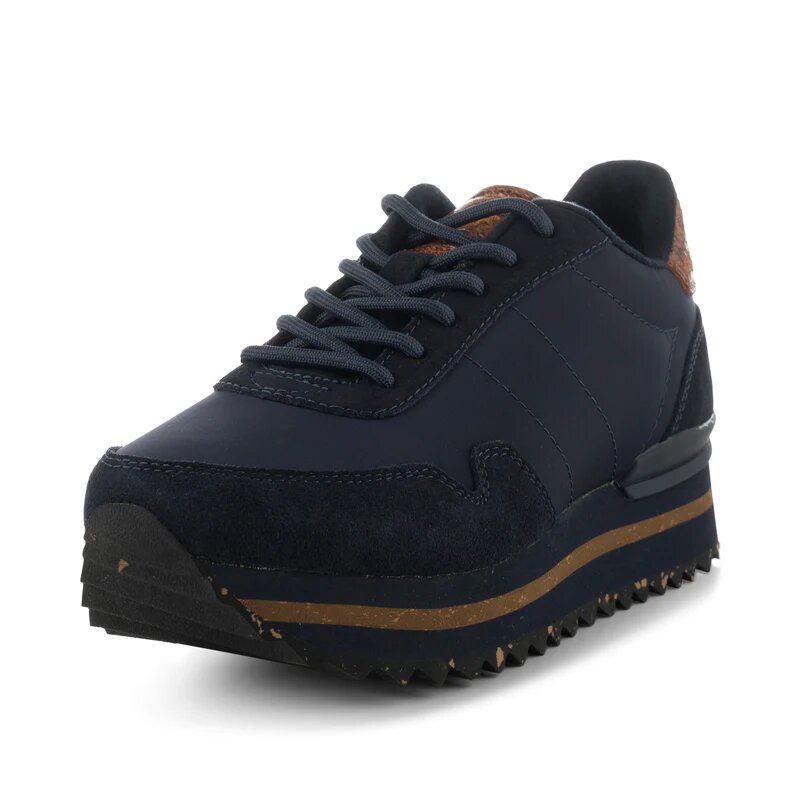 WODEN Nora leather plateau navy