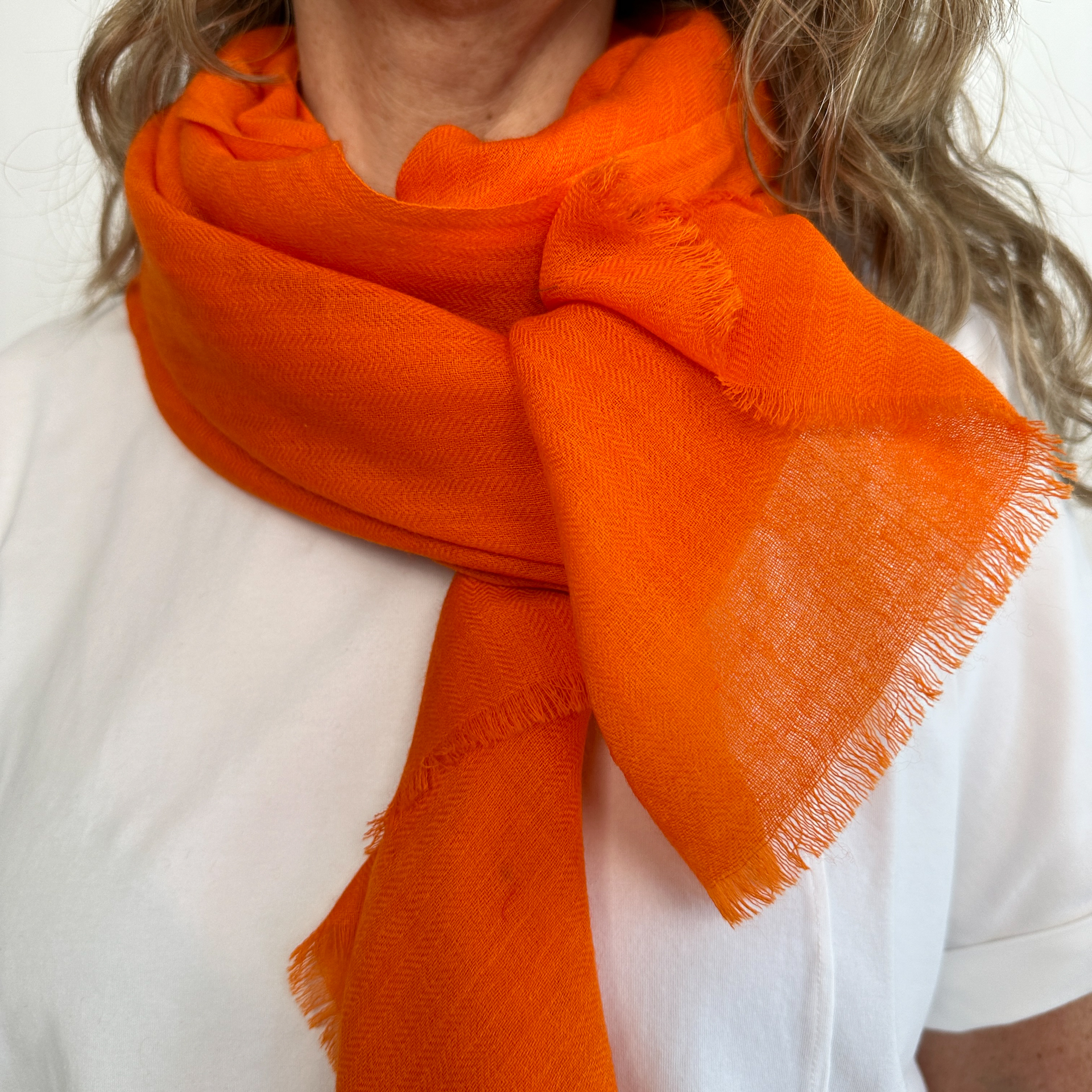 MATHLAU Plain orange light wool