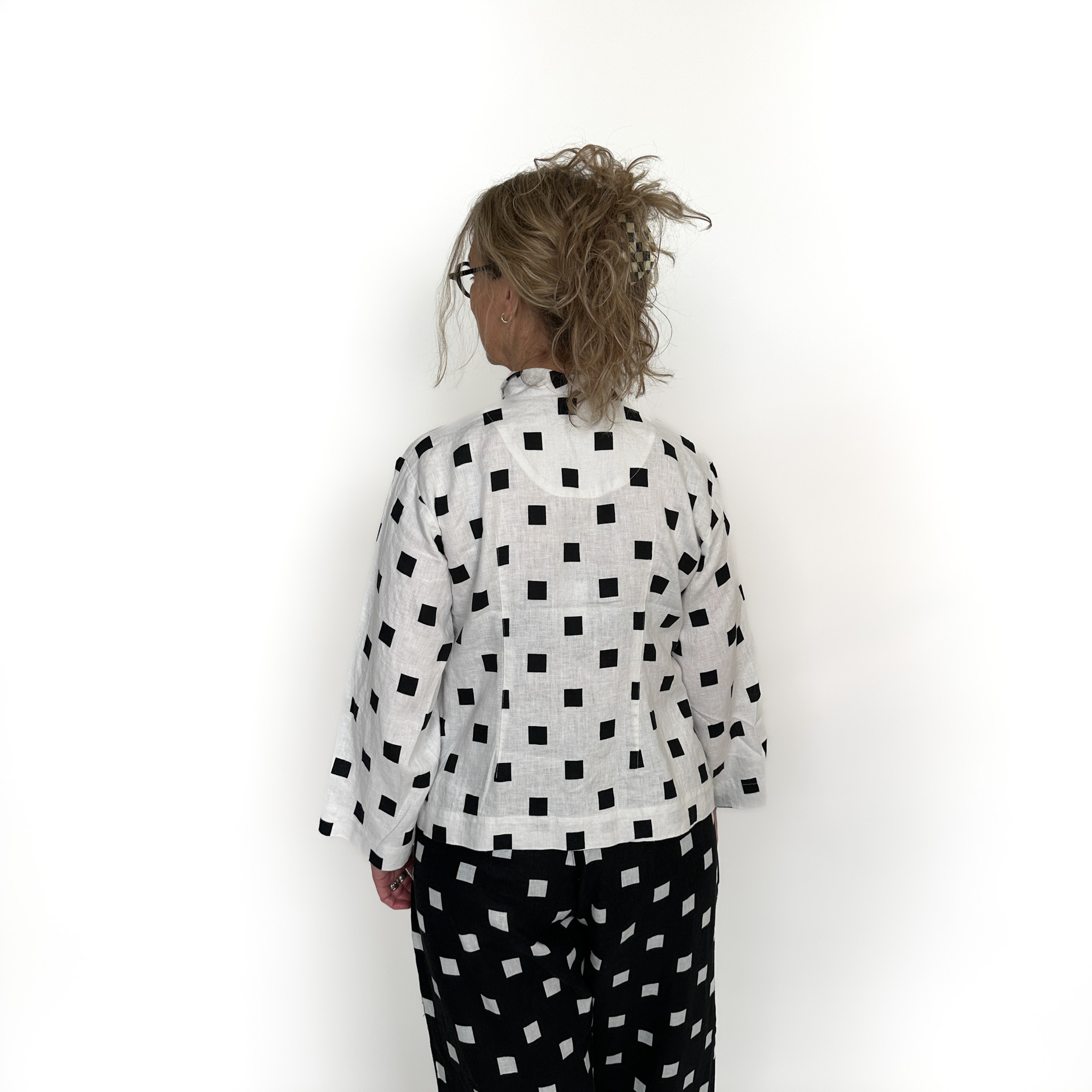 BITTE KAI RAND Checkpoint linen skjorte