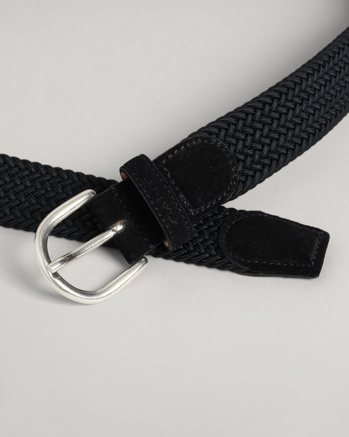 GANT Elastic braid belt black