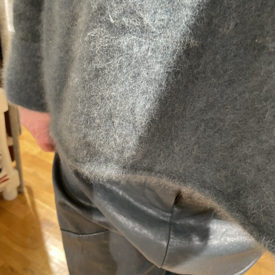 RUNDHOLZ Pullover racoonhair kobalt
